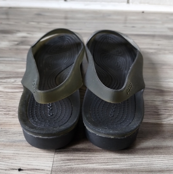 Crocs Colorblock Slingback Sandal Smokey Green Women's Size 8 - Picture 3 of 5